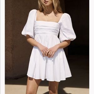 Abercrombie Emerson Ruched Puff Sleeve Mini Dress ST